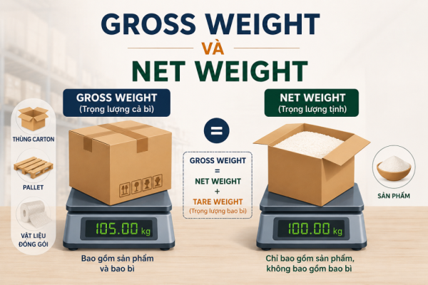 Net weight, Gross weight là gì? Những điều người gửi hàng cần biết